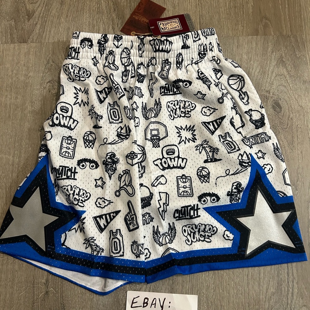 Men’s Orlando Magic NBA Mitchell & Ness Doodle Swingman Shorts